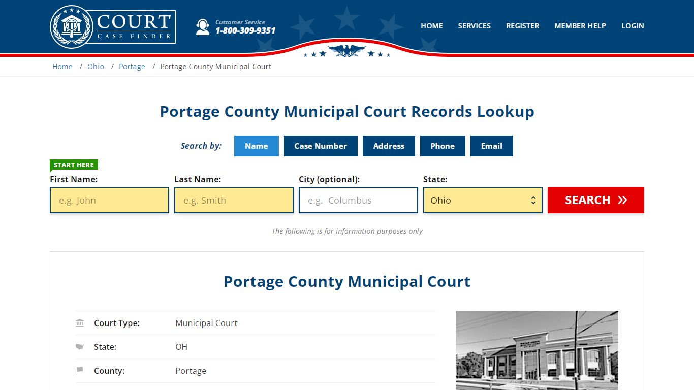 Portage County Municipal Court Records Lookup - CourtCaseFinder.com